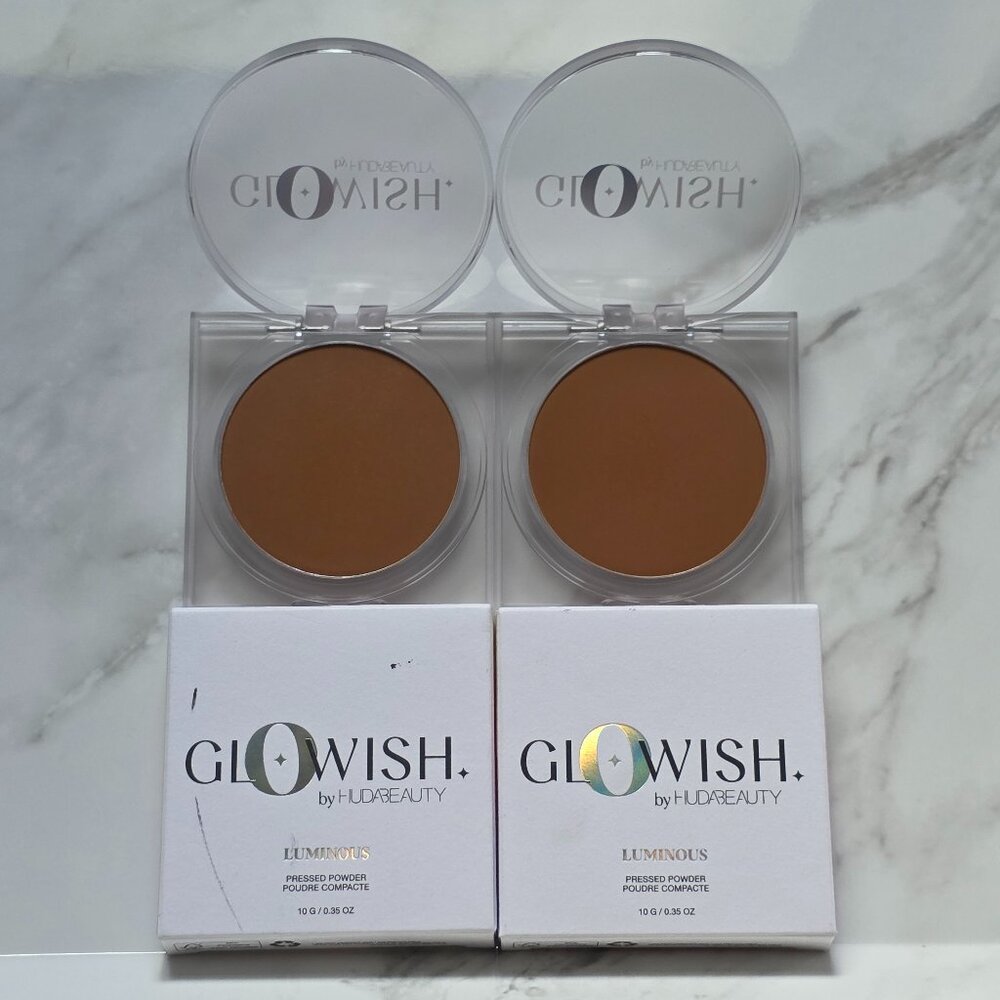 2 x Glowish by Huda Beauty 11 DEEP Luminous Pressed Powder (0.30 oz. each)
